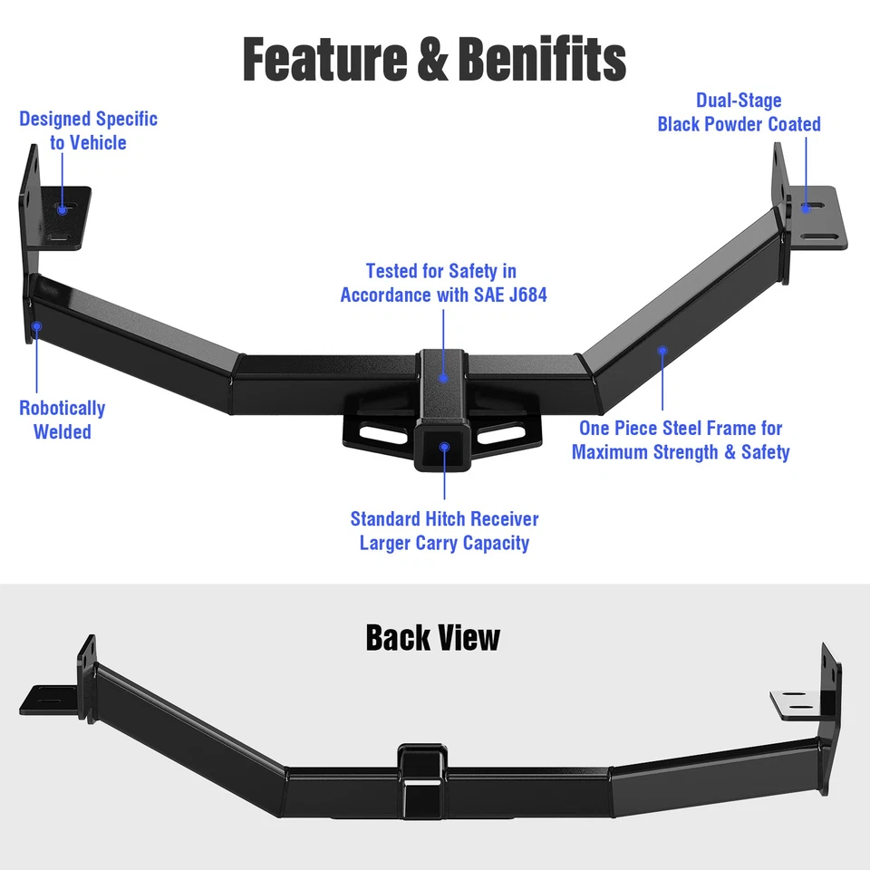 Enganche de remolque receptor de 2 pulgadas para Hyundai Santa Fe Sport 2013-2018 Foto 2 de 4