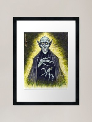 Gerahmter Kunstdruck Unsterblicher Vampir gerahmt Wandbild Poster Leinwanddruck Bild