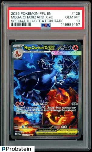 #1 2025 Pokemon PFL En Special Illustration Rare #125 Mega Charizard Gx PSA 10