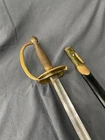 Original Early CIVIL WAR Ames M1840 NCO Sword 1862 w/Repro Leather Scabbard
