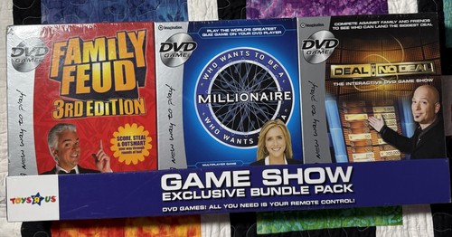 Game Show Exclusive Bundle Pack Family Feud Millionaire Deal No Deal DVD Games