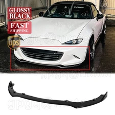For Mazda MX-5 Miata ND RF 16-25 JDM Style Gloss Black Front Bumper Lip Splitter