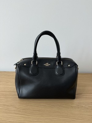 バッグ Coach Satchel Handbag Black Crossgrain s-l400.jpg