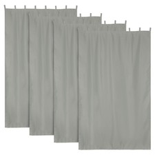 54"x96" Outdoor Curtain Tab Top Drape UV30 Pergola Porch Cabana Garden 4 Pack
