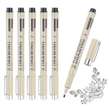 6Pcs 2.0mm Fineliner Ink Pens