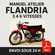 Manuel Atelier Flandria 3 4 6 vitesses 1960-1970 Revue Technique Moto RMT CD PDF
