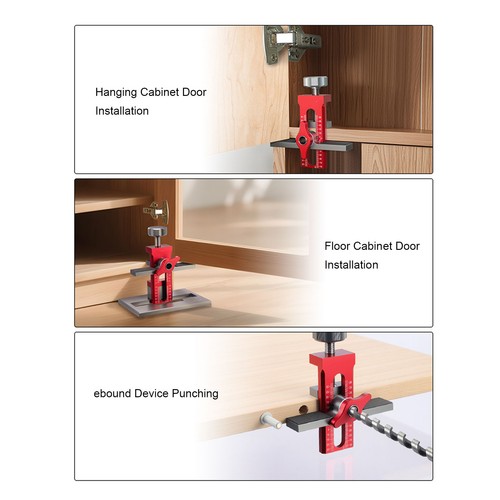 Cabinet Door Installation Jig with Base 3 in 1 Hinge Cabinet Hardware Mount Kit - Picture 3 of 12