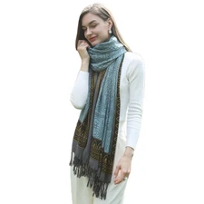 100% Merino Wool Extra Large Pashmina Blanket Travel Scarf Cashmere Wrap for ...