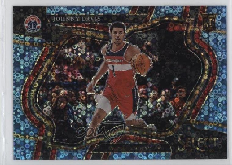 2022 Panini Select Courtside Light Blue Disco Prizm 68/99 Johnny Davis Rookie RC