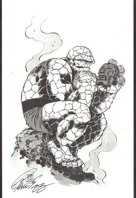 GENE ESPY SIGNED THING W/ DR. DOOM'S MASK PRINT-11 x 17!  FREE SHIPPING!