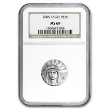 2005 1/4 oz American Platinum Eagle MS-69 NGC 2090.64 per troy oz