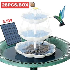 AISITIN Solar Bird Bath Fountain Detachable 3.5W, Outdoor Decor, 28 Pcs/Box
