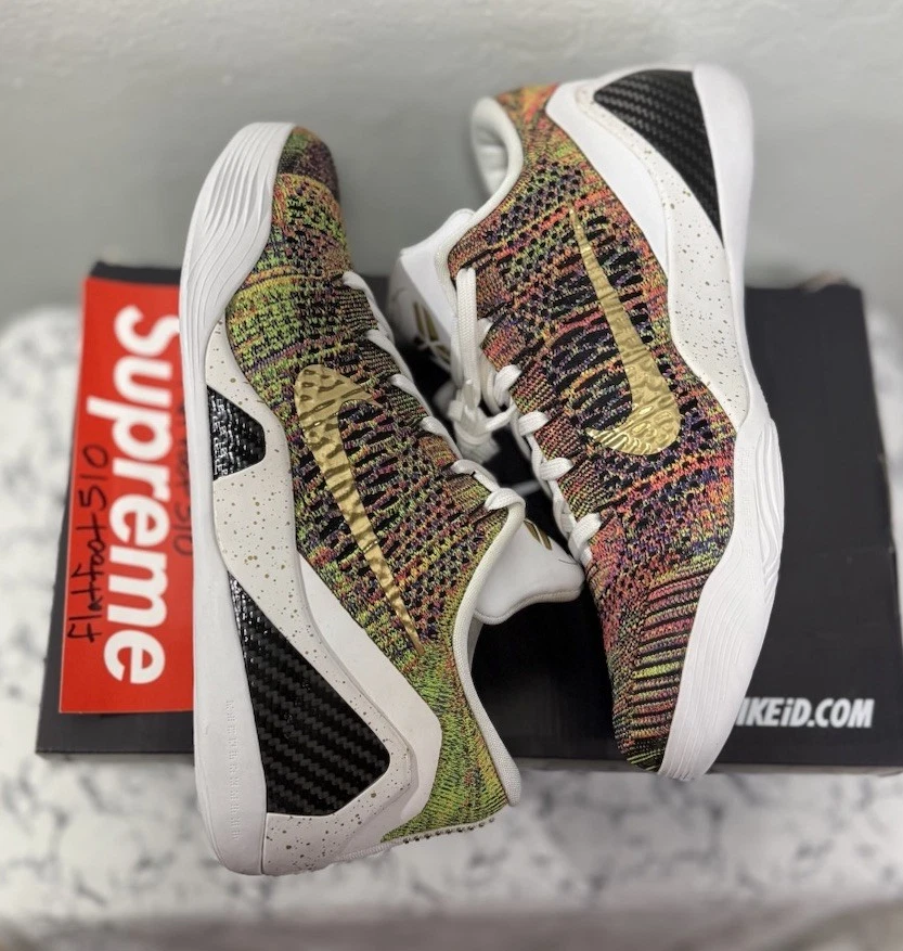 Nike Kobe 9 Elite Low ID Multicolor Flyknit Rare 2014 100% Authentic Mamba Sz 11 - Image 3 of 4