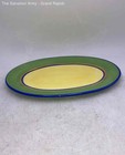 Dansk Caribe Multicolor Hand Painted Microwave Safe Oval Serving Platter — photo 1