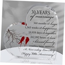Years of Marriage Gift Wedding Anniversary Souvenir Heart Marriage 30th