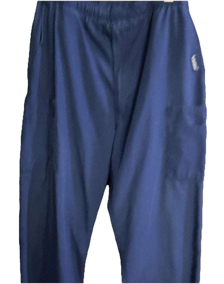 Pantalones Médicos Landau Hombre Carga Parte Inferior Azul Cordón Elástico Mediano 8555 Foto 2 de 4