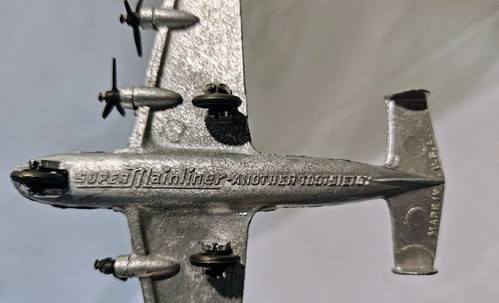 1940s rare Used Tootsietoy United DC-4 Super Mainliner Propeller Plane NC 20100 - Picture 5 of 5