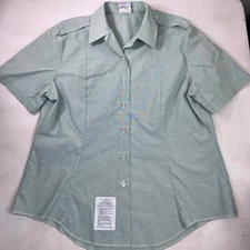 DSCP Garrison Collection Women's Tuck In Uniform Shirt Size 43 (18R) Light Green