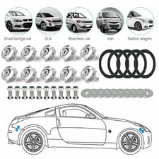 10pc CNC Fastener Quick Release Car Bumper Fender Trunk Hatch Lid Kit Car Silver