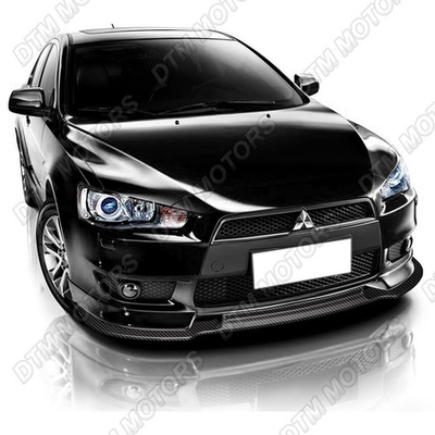 #ad For 2008 2015 Mitsubishi Lancer RA Style Carbon Look Front Bumper Spoiler Lip $114.99