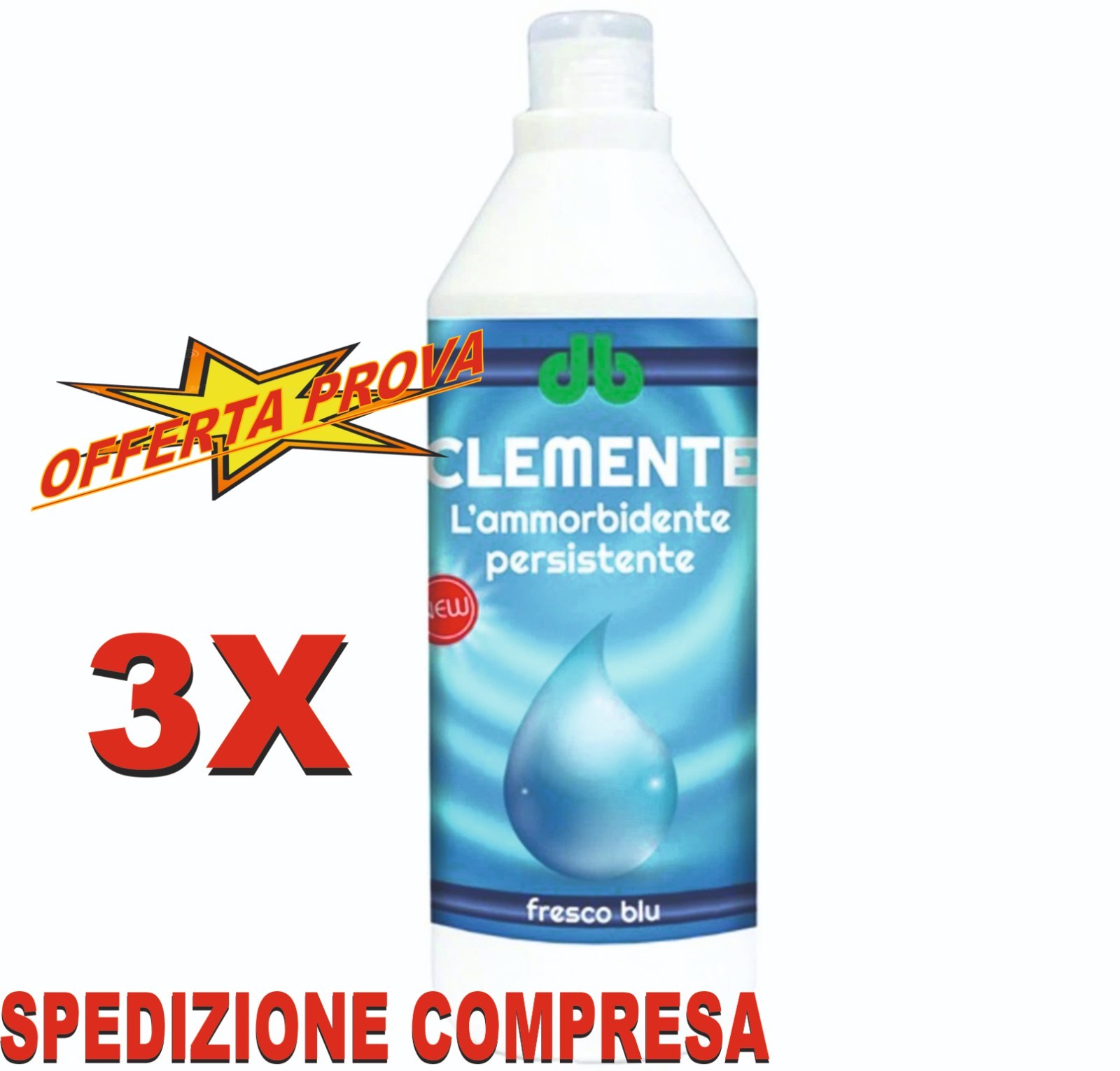 Clemente Ammorbidente Fresco Blu 1 Litro: Un'Esplosione di Freschezza