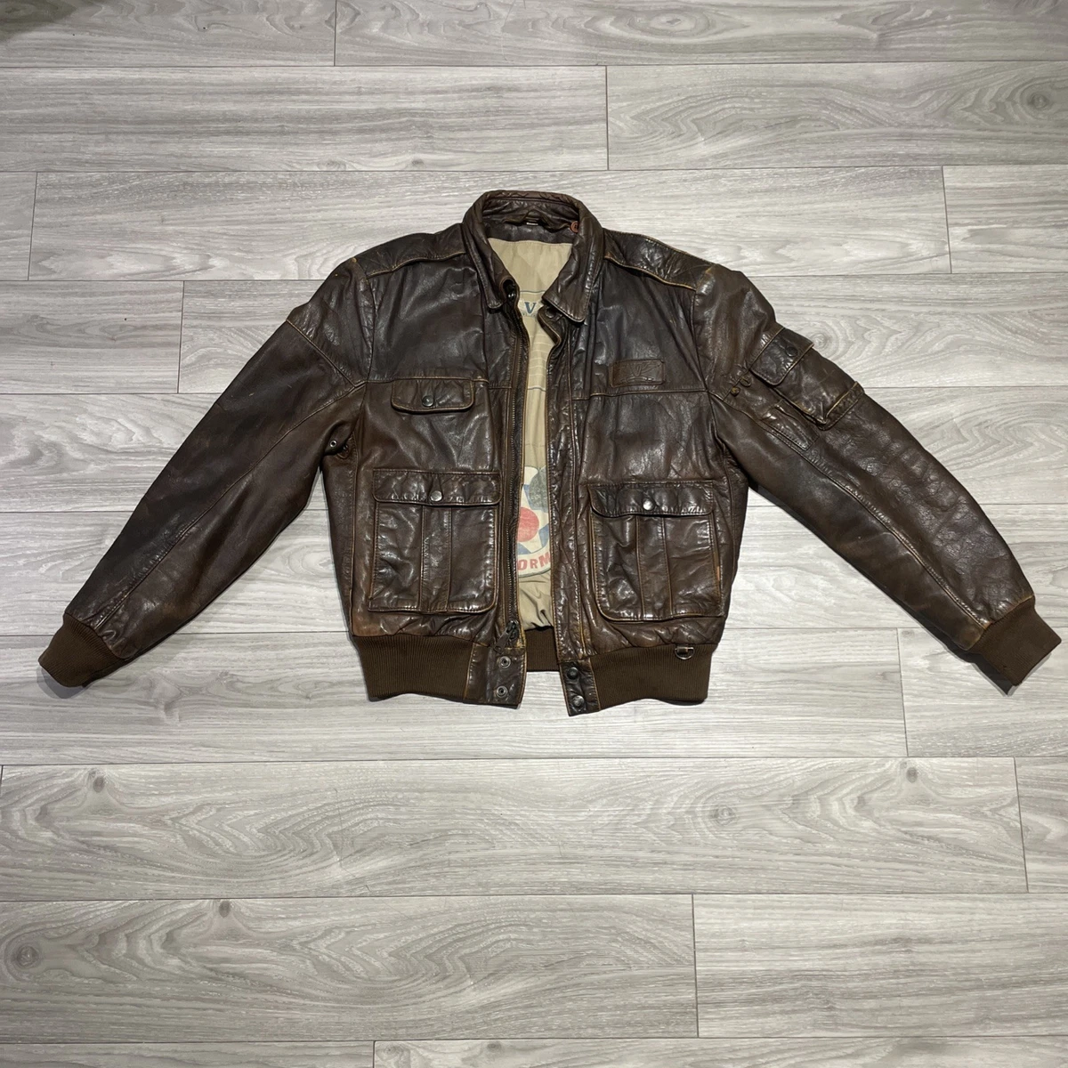 Brown Leather 1980s Vintage Outerwear Coats & Jackets for Men for