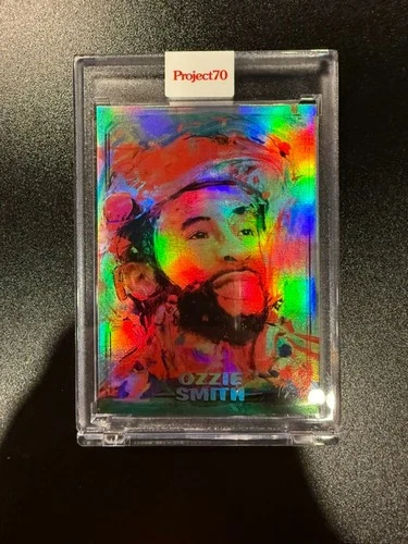 Ozzie Smith Topps Project 70 Card 599 by Andrew Thiele LE RAINBOW FOIL #59/70