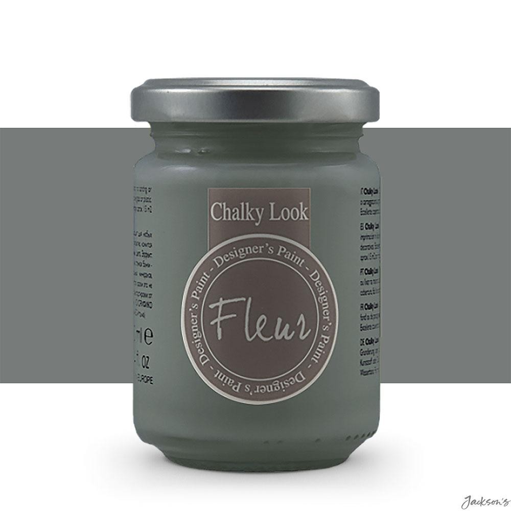 Fleur Designer's Paint Chalky Look Matte Mineral 130ml Smoky Grey Craft Decor