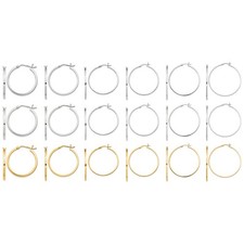 925 Sterling Silver 1.5mm Square Tube Hoop Earrings Finishing Sizes Options