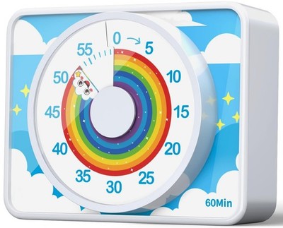 VOCOO Visual Timer for Kids - 60 Min Rainbow Countdown Clock for Classroom & ...