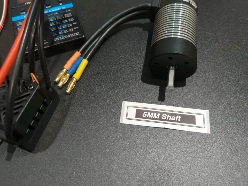 Combo de cepillos de motor WP-10BL80 80A ESC 3665 3800KV para 1/10 RC coche camión decano Foto 3 de 4