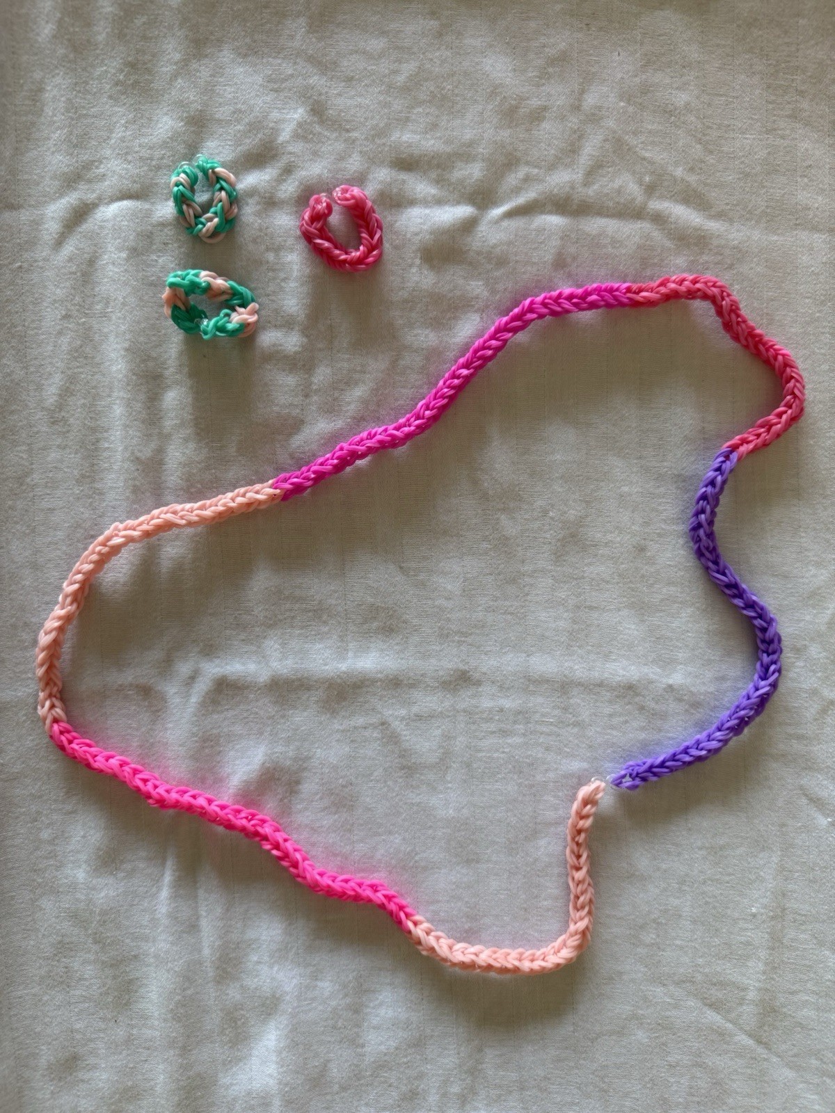 Handmade Multicolor Adjustable Rubber Plastic Bea… - image 2