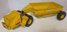 Vintage DOEPKE Model Toy Pressed Steel Woolridge Bottom Dump Earth Mover w Decal