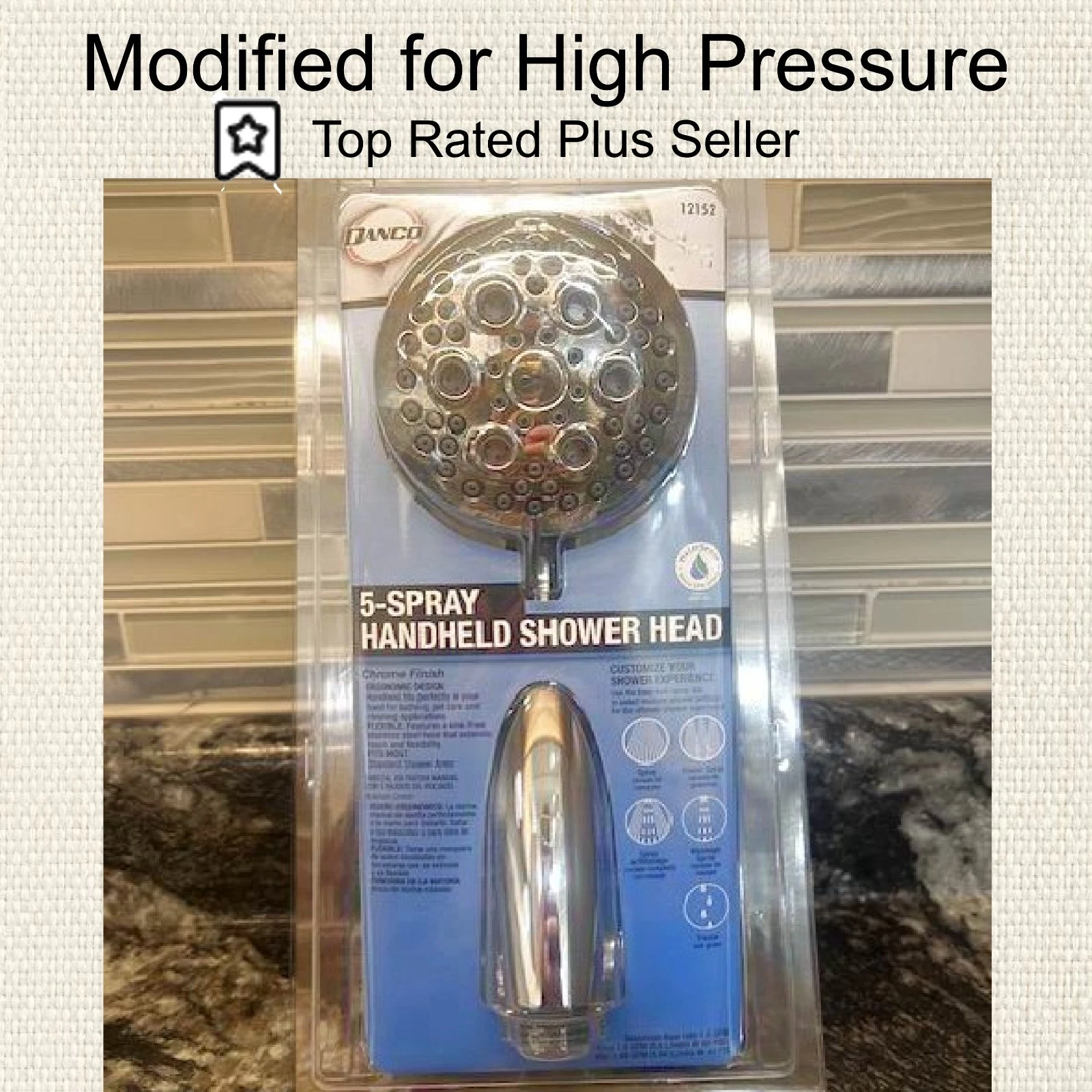 Modified For High Pressure Shower Head Free Flow Hand Held 74 Faucet Holes