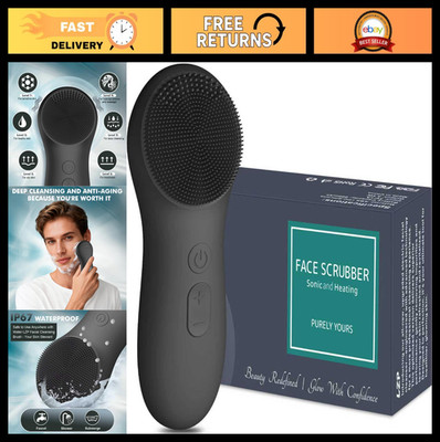 Electric Facial Cleansing Brush - Silicone Face Scrubber, 6 Speed Vibration, Wat