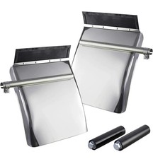 24x29 Stainless Steel Quarter Fender For Semi Truck W Mounting Brackets 2pc