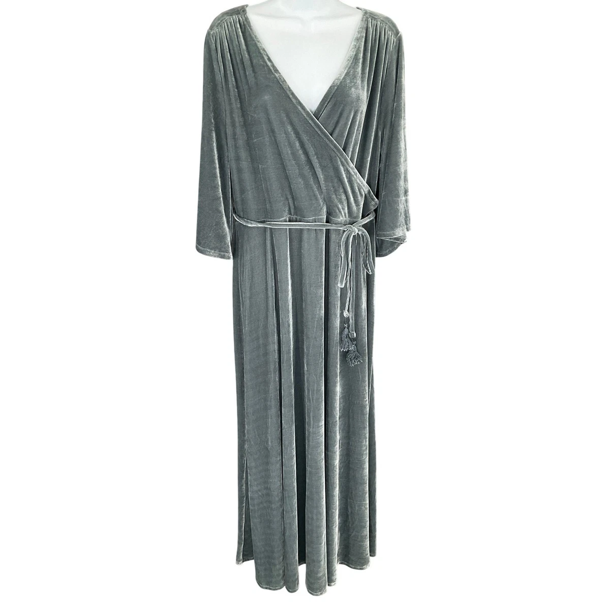 knee length dresses for ladies Robson Maxi Wrap Dress Black / S