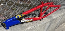 Telaio Robinson Patriot Mini JR SOLO scuola media Bmx 6061 T-6 anni 90 corsa rosso e blu