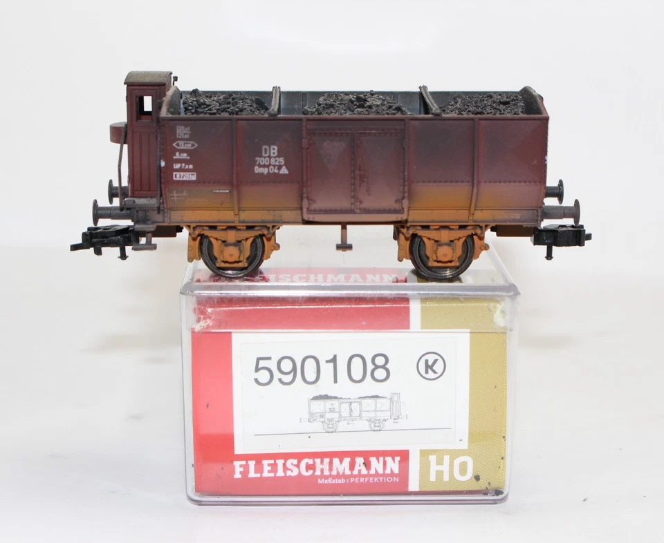 fg2788, Alter Fleischmann offener Güterwagen Ludwigshafen DB TOP OVP NEM KKK H0