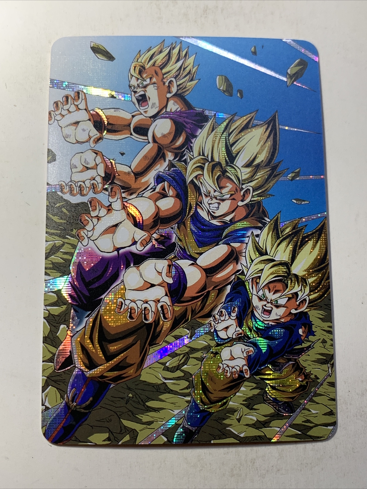 Super Saiyan Trio Goku Dragon Ball Z ACG DBZ Goddess Anime Card Holo Foil Art NM