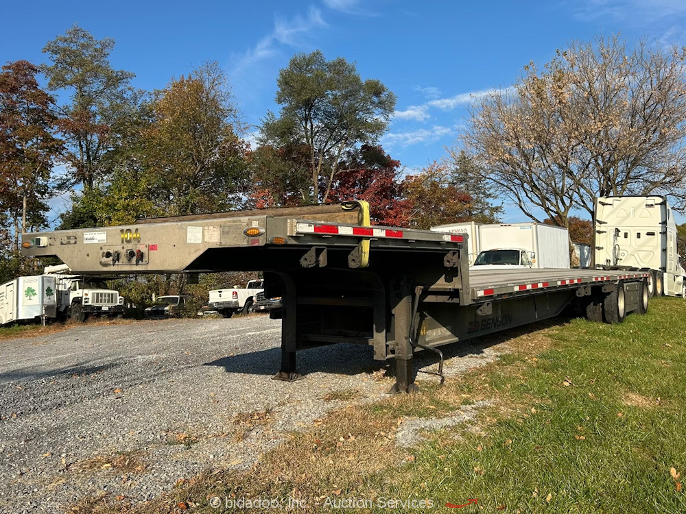 2015 TRAO Benson  AL DD 48' T/A Drop Deck Flatbed Utility Semi Trailer bidadoo