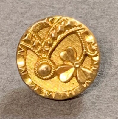 Bouton De Collection Ancien 19ème Siècle En Laiton - 11 Mm De Diamètre, Origine France