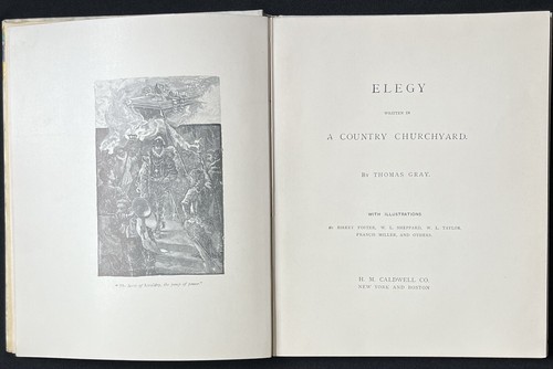 Elegy Written in a Country Churchyard by Thomas Gray—1883—HC & Illus—HM Caldwell - Picture 4 of 9