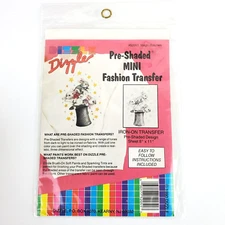 Vintage Dizzle Magic Bunnies Show Pre-Shaded Mini Iron-On Fashion Transfer USA