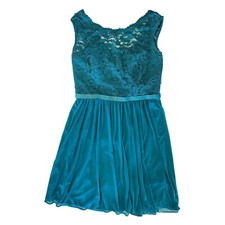 David's Bridal Bridesmaid Dress Oasis Color, Size 12 Knee-Length