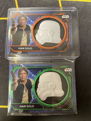 2021 Topps Star Wars Battle Plans - Han Solo Helmet Relic /50 /99  X2 Mint  