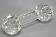 ABP American Brilliant Zipper Knotched Prism Cut Crystal 4 1/4 Inch Knife Rest 