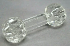 ABP American Brilliant Zipper Knotched Prism Cut Crystal 4 1/4 Inch Knife Rest 