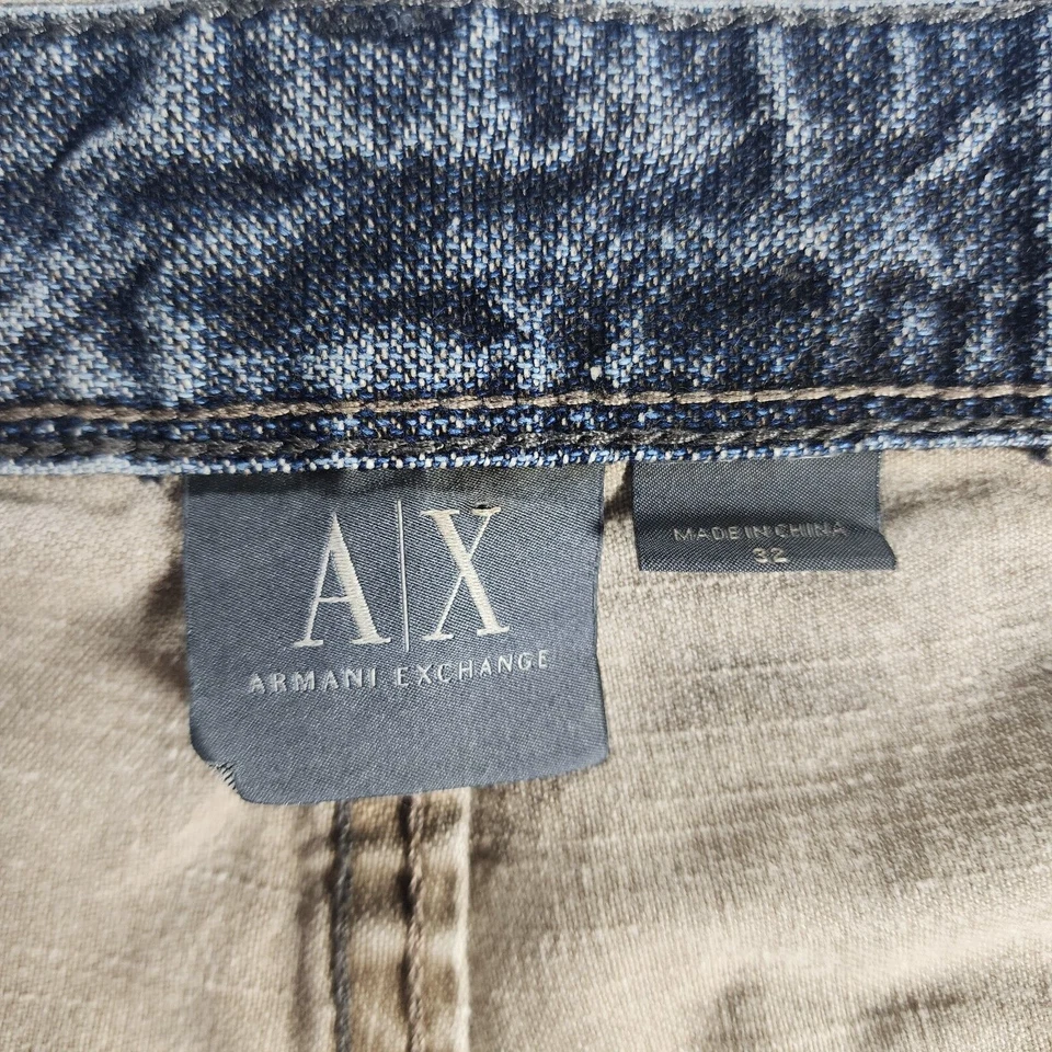 Pantalones Cortos Armani Exchange Años 90 De Colección Para Mujer Talla 32 Beige Denim Grunge Rock Foto 4 de 4
