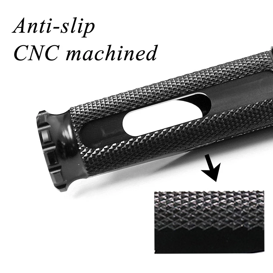 Clavijas delanteras negras Shinobi 40 mm inferiores para Yamaha FZ1/S Fazer 06-17 16 15 Foto 3 de 4